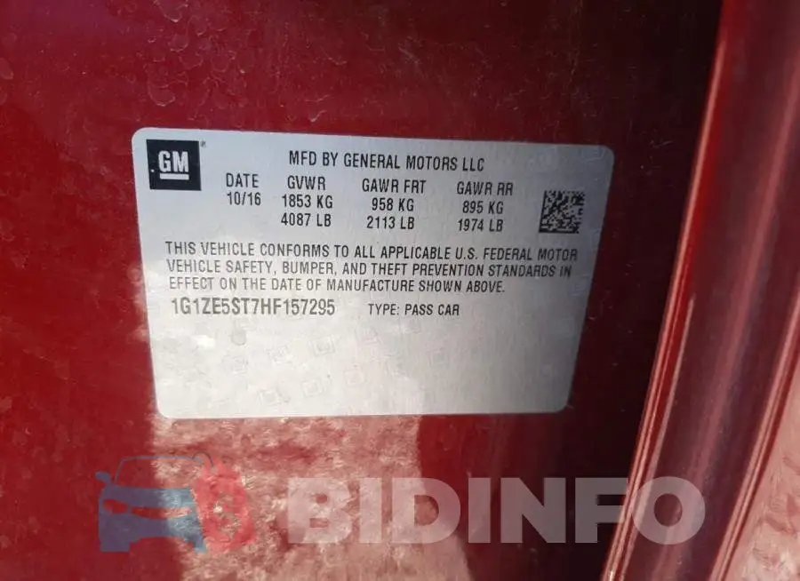 1G1ZE5ST7HF157295 Photo# 10