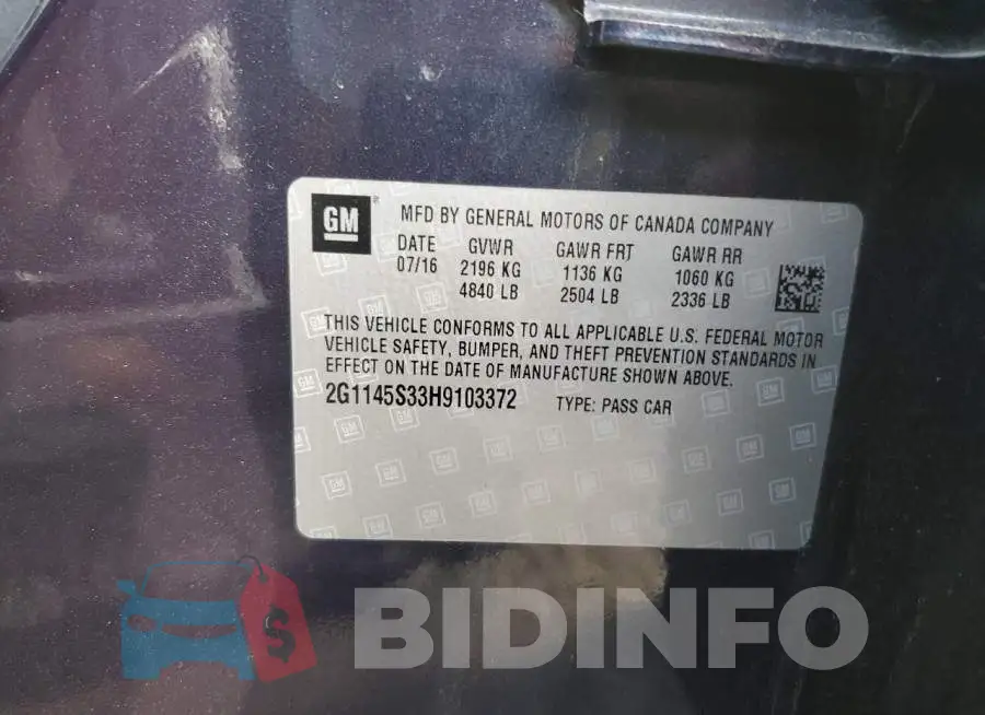 2G1145S33H9103372 Photo# 10
