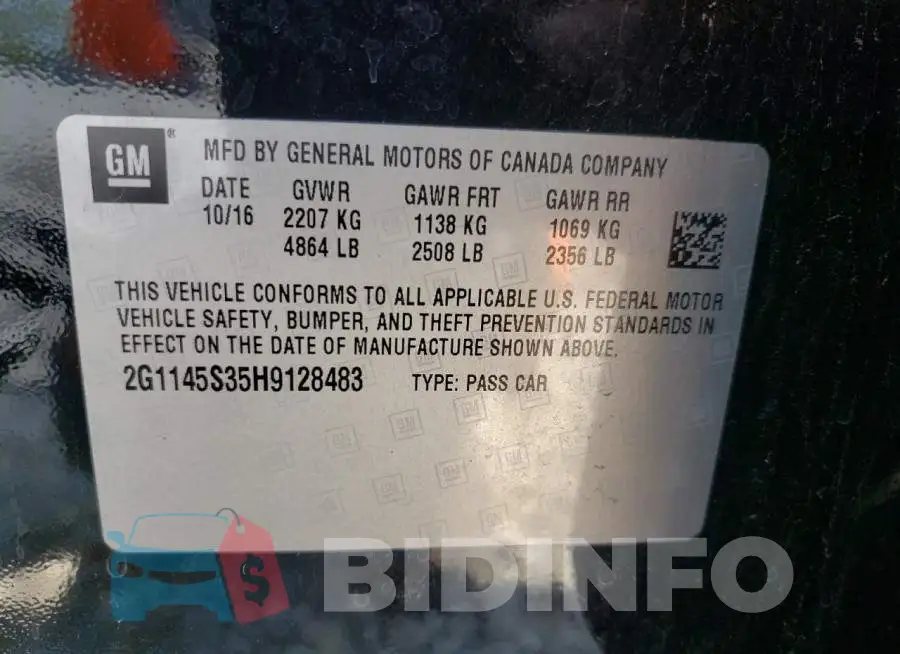 2G1145S35H9128483 Photo# 10