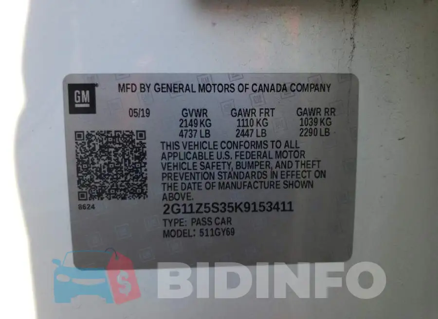 2G11Z5S35K9153411 Photo# 10