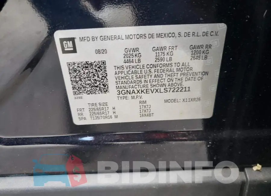 3GNAXKEVXLS722211 Photo# 10