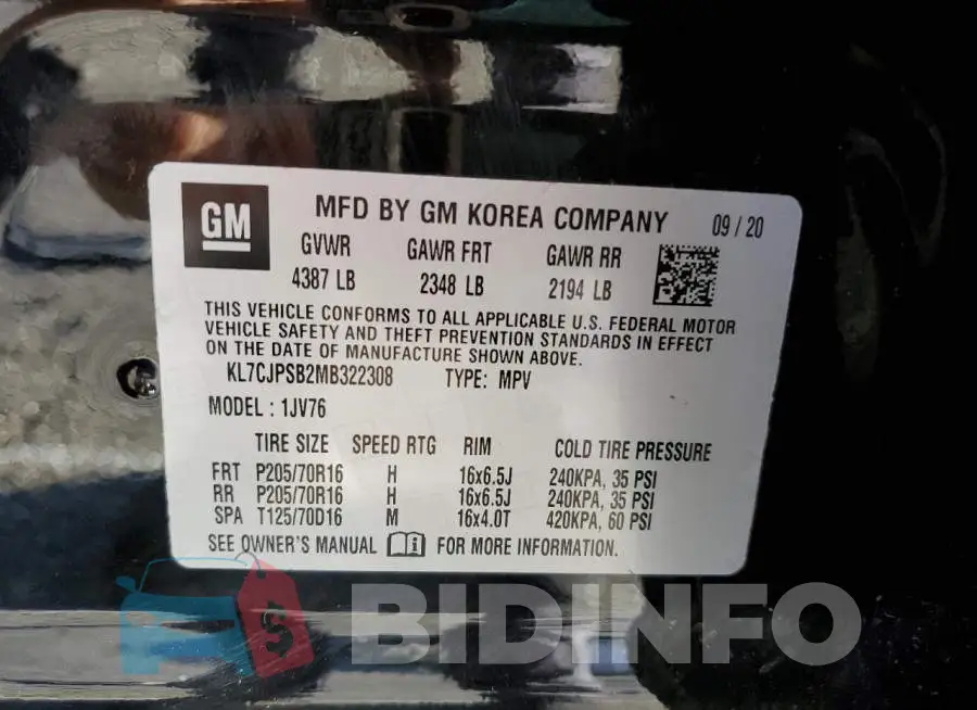 KL7CJPSB2MB322308 Photo# 10
