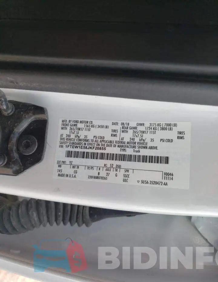 1FTEW1E58JKF20855 Photo# 10