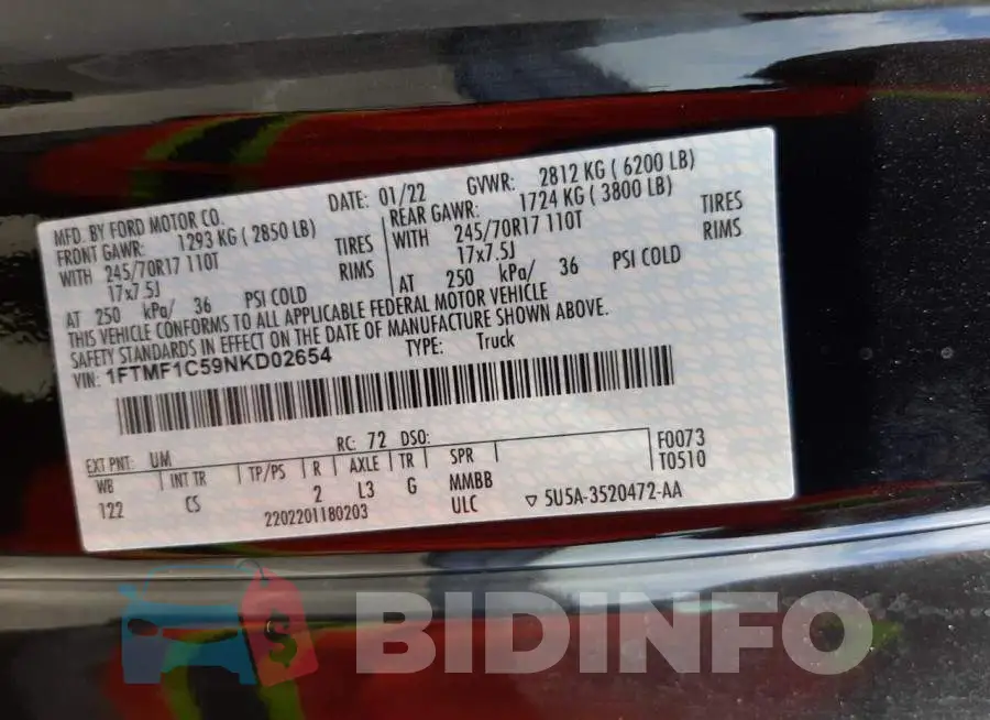 1FTMF1C59NKD02654 Photo# 10