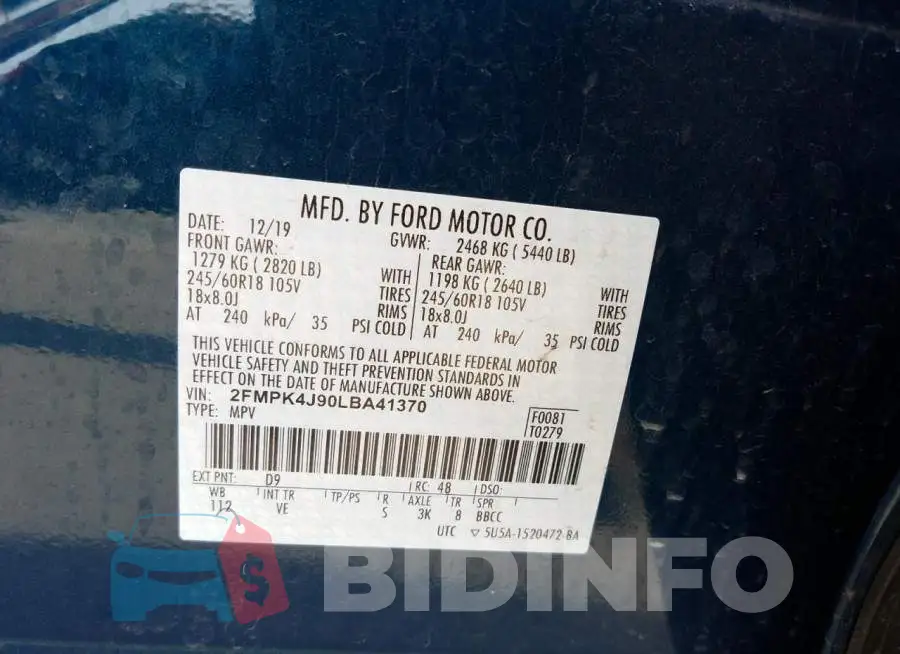 2FMPK4J90LBA41370 Photo# 10
