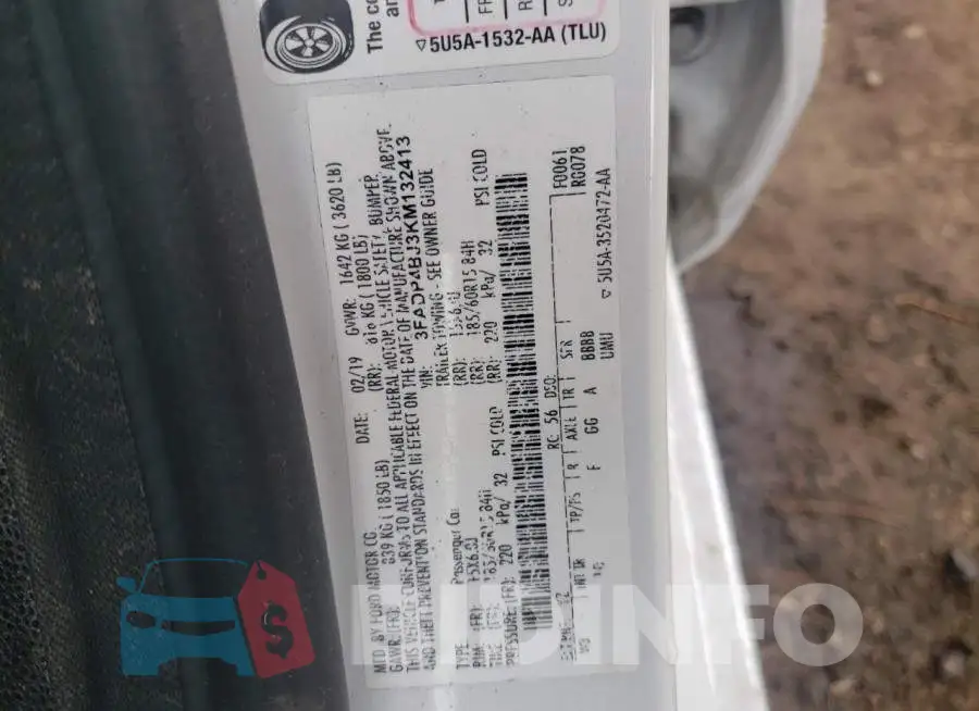 3FADP4BJ3KM132413 Photo# 10