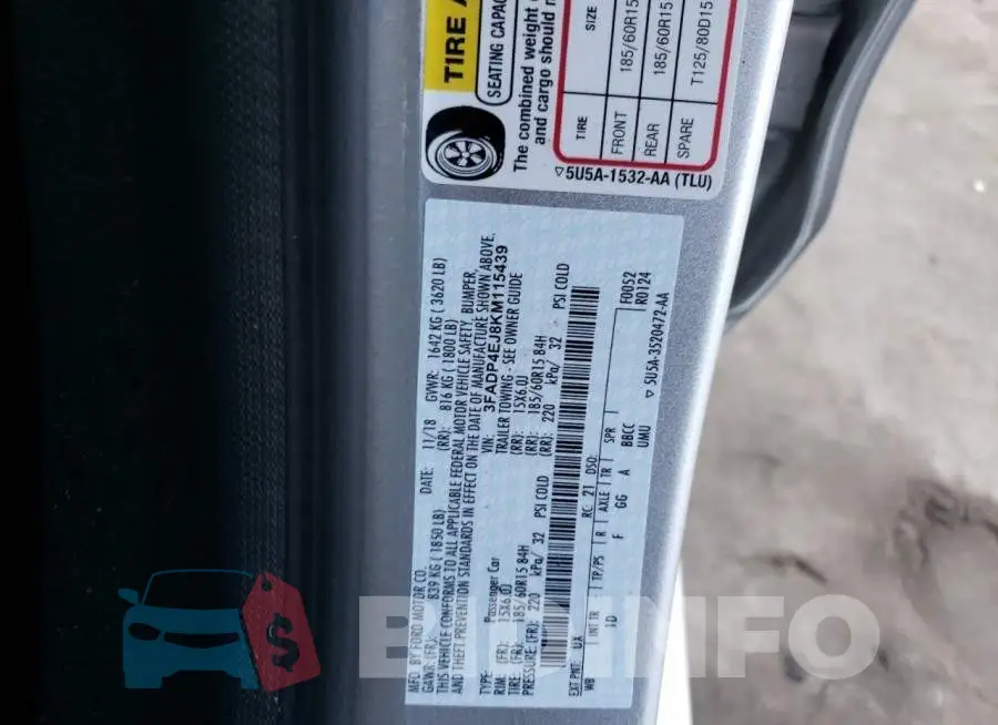 3FADP4EJ8KM115439 Photo# 10