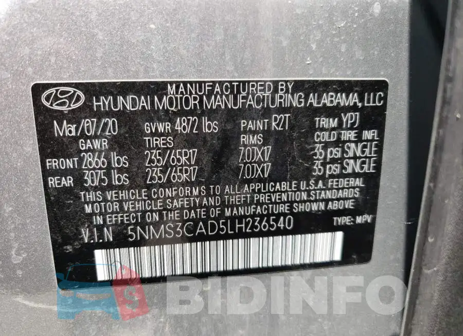 5NMS3CAD5LH236540 Photo# 10