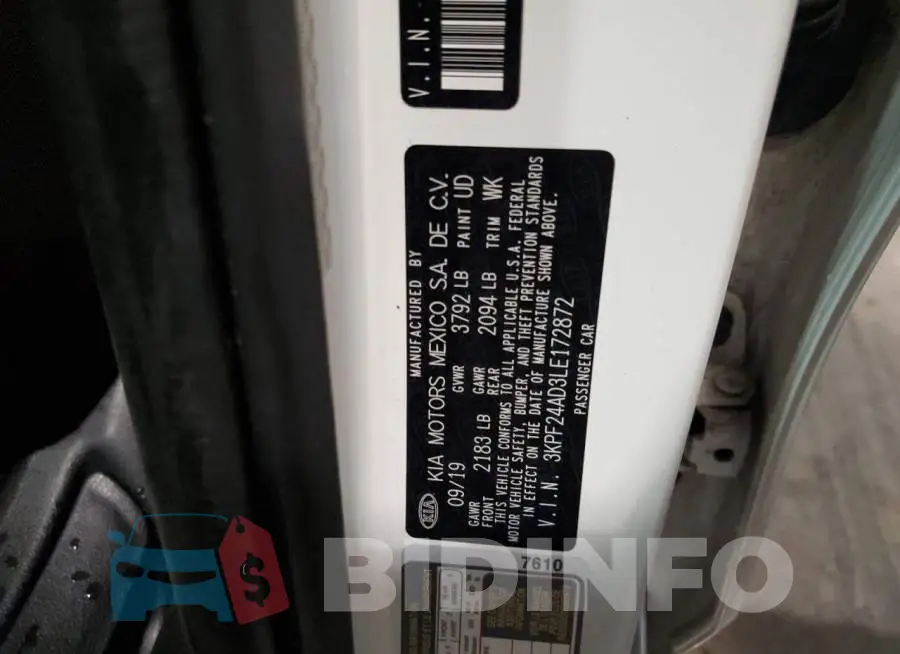 3KPF24AD3LE172872 Photo# 10