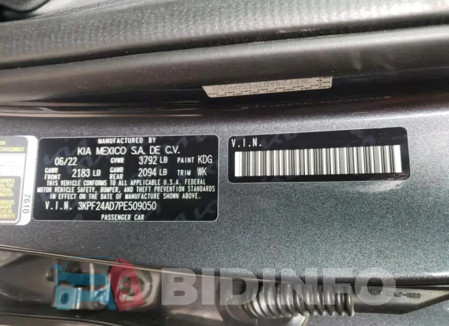 3KPF24AD7PE509050 Photo# 10
