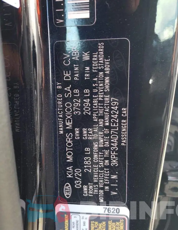3KPF34AD7LE242497 Photo# 10