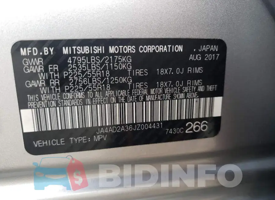 JA4AD2A36JZ004431 Photo# 10