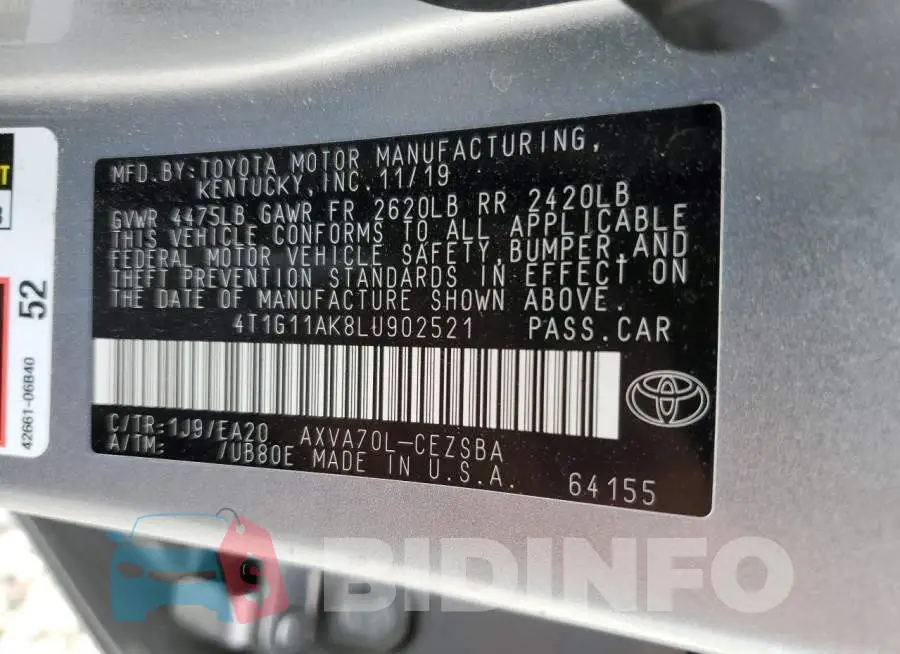 4T1G11AK8LU902521 Photo# 13