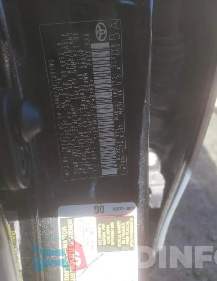 5YFBURHE1GP484665 Photo# 10