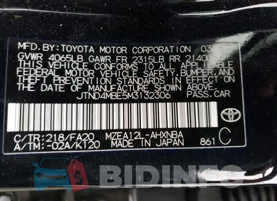 JTND4MBE5M3132306 Photo# 10