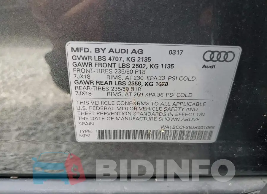 WA1BCCFS9JR001066 Photo# 10