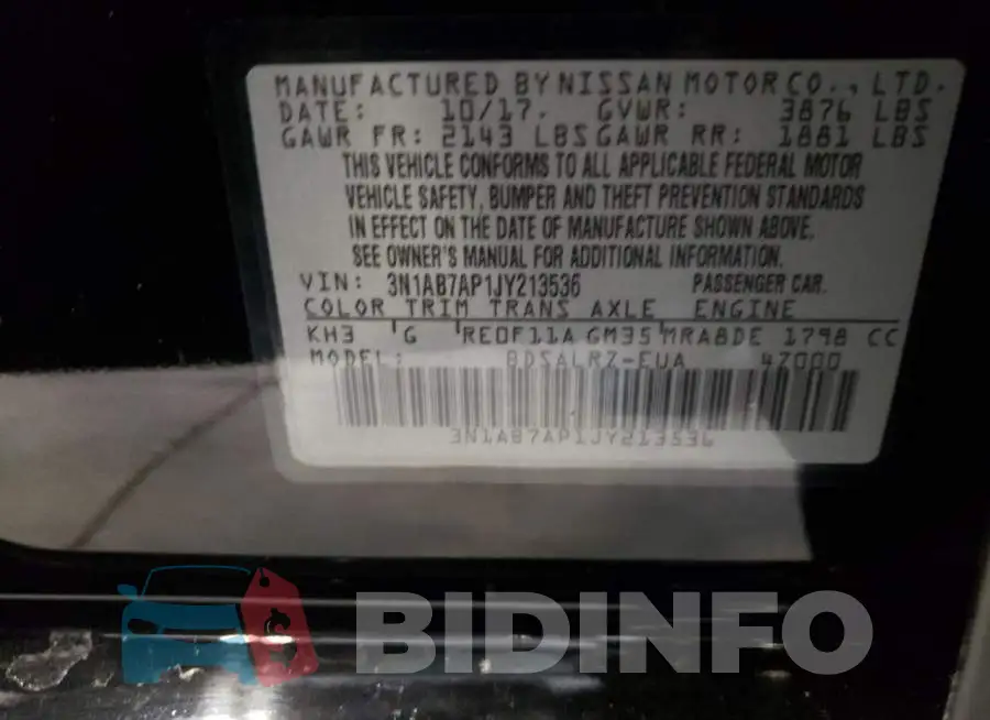 3N1AB7AP1JY213536 Photo# 10