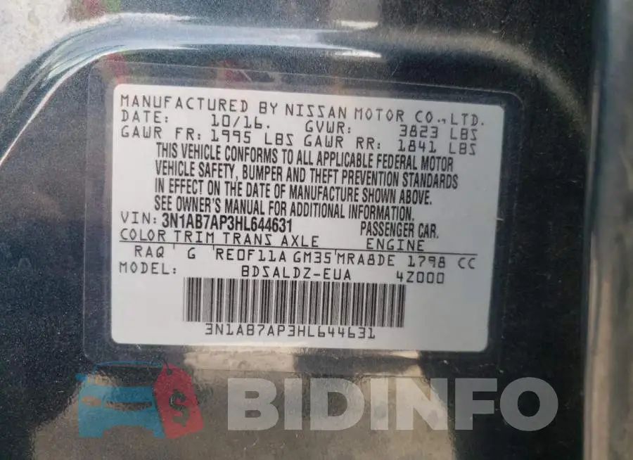 3N1AB7AP3HL644631 Photo# 10
