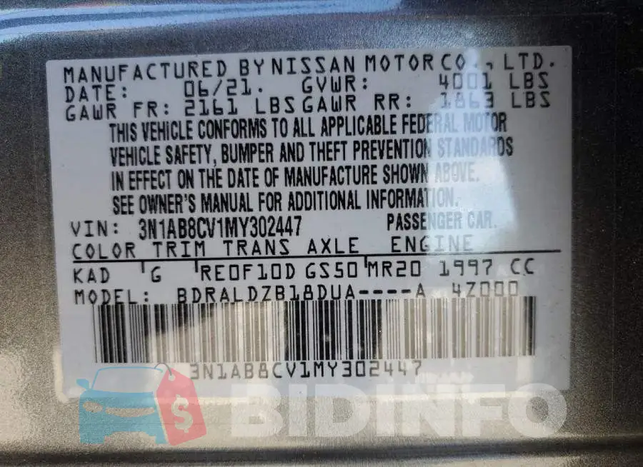 3N1AB8CV1MY302447 Photo# 10