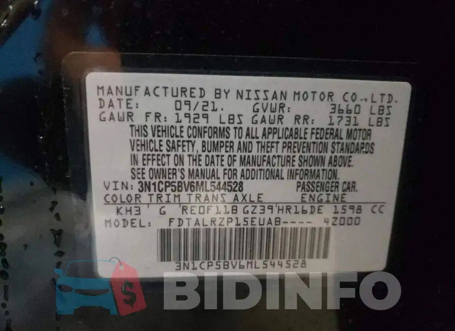 3N1CP5BV6ML544528 Photo# 10