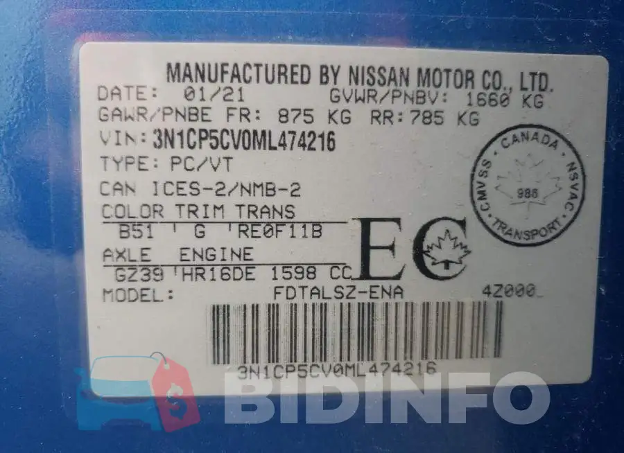 3N1CP5CV0ML474216 Photo# 10