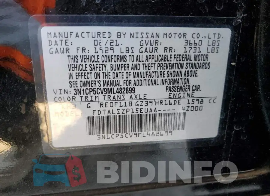 3N1CP5CV9ML482699 Photo# 10