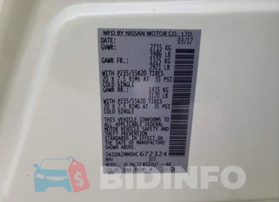 5N1DR2MM0HC672324 Photo# 10