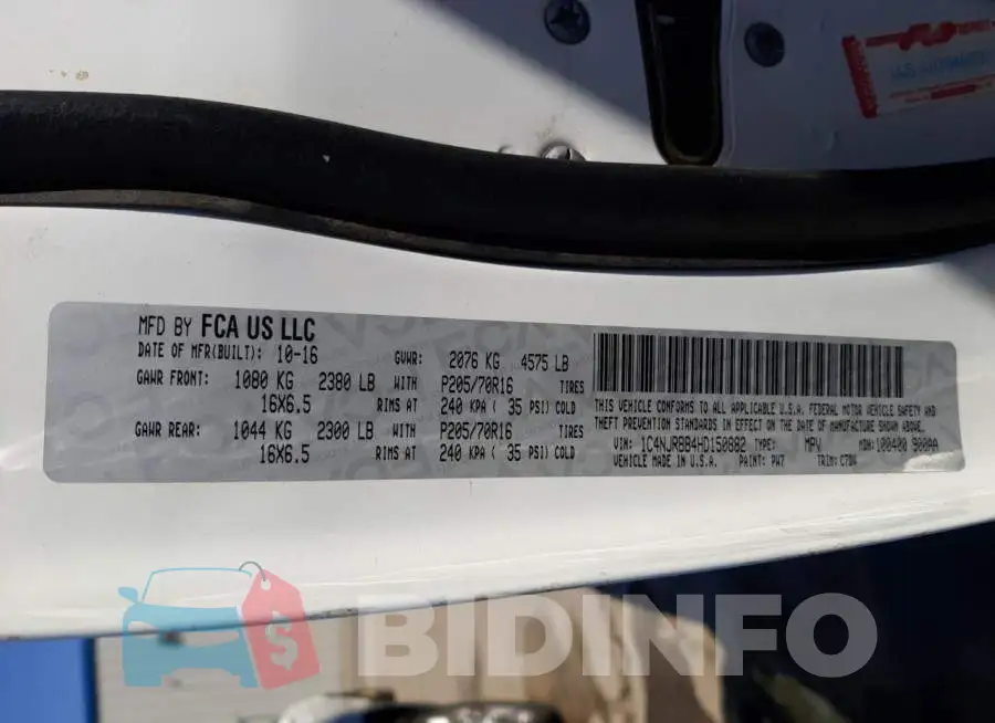 1C4NJRBB4HD150882 Photo# 10