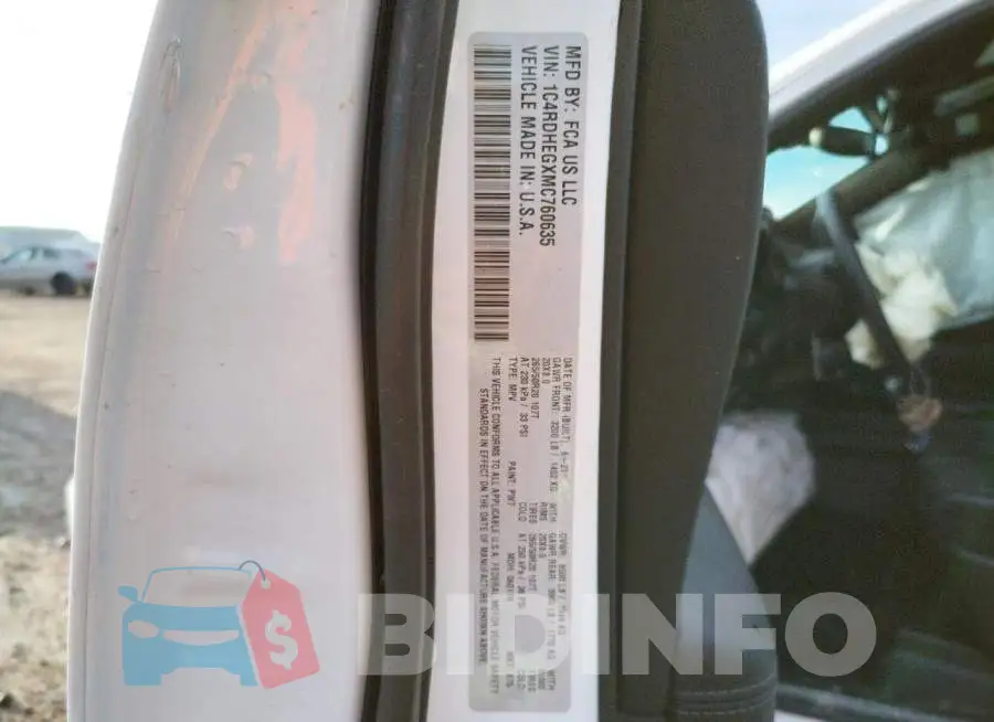 1C4RDHEGXMC760635 Photo# 10