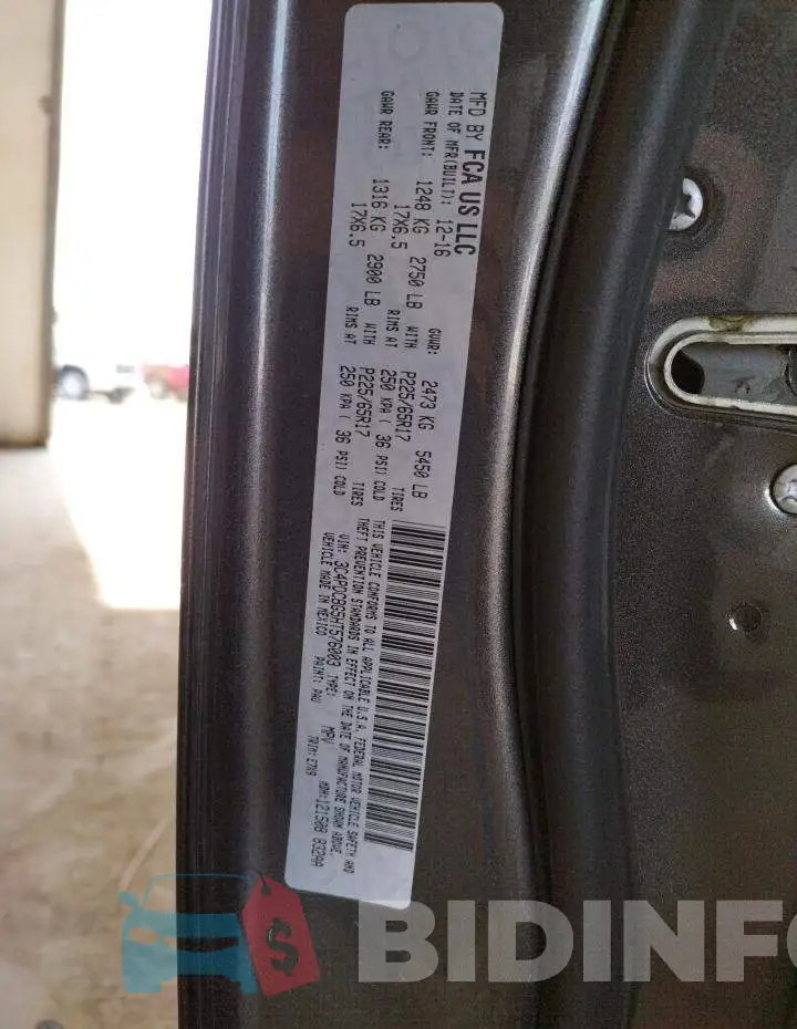 3C4PDCBG5HT576003 Photo# 13