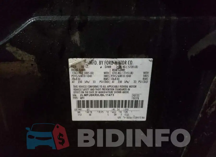 2LMPJ8KRXJBL11473 Photo# 10