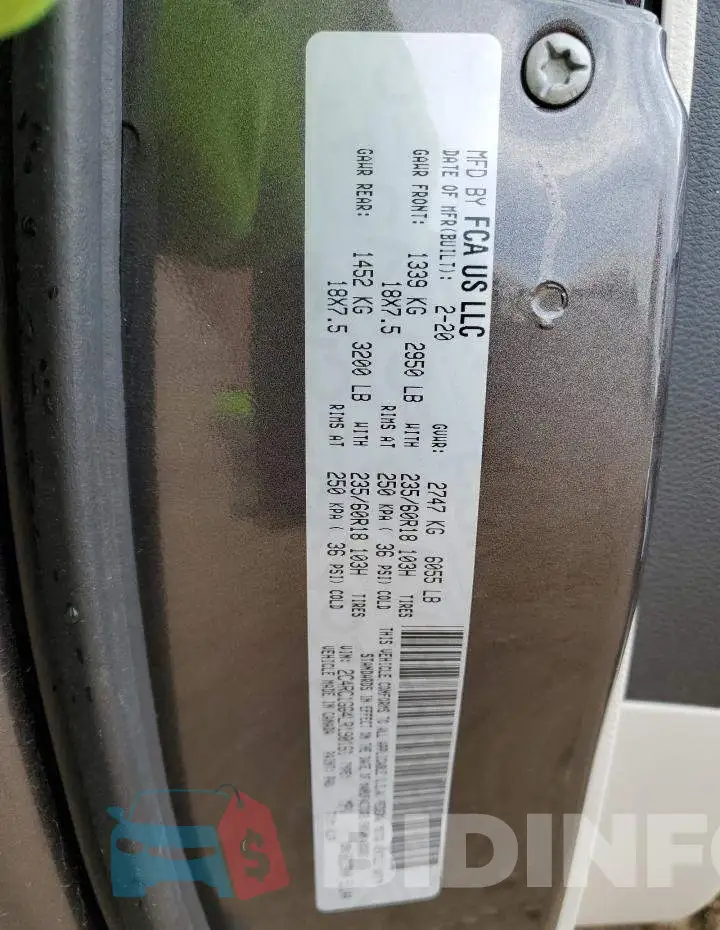 2C4RC1GG4LR190161 Photo# 13