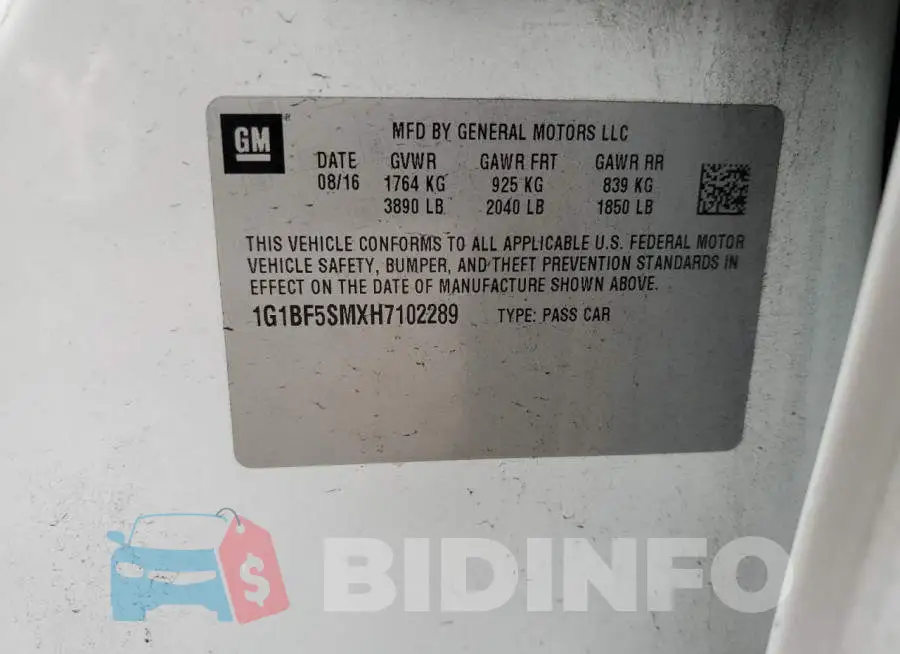 1G1BF5SMXH7102289 Photo# 10
