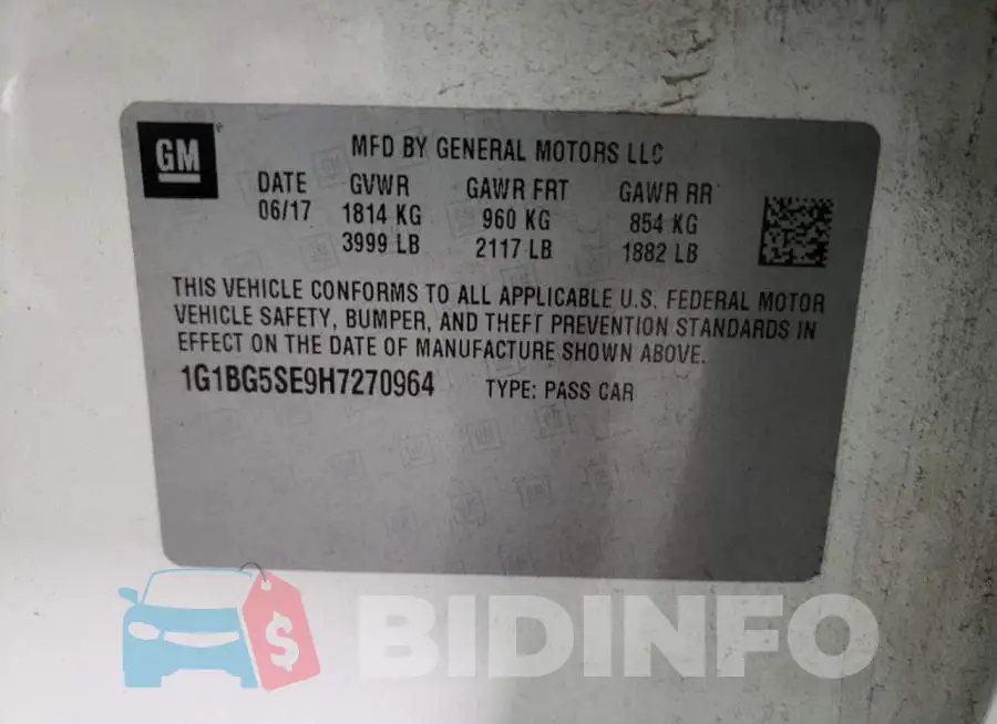 1G1BG5SE9H7270964 Photo# 10
