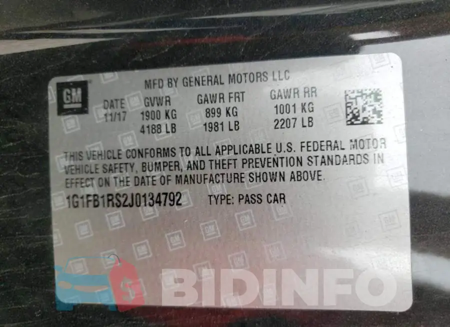 1G1FB1RS2J0134792 Photo# 10
