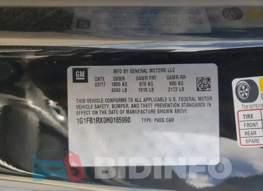 1G1FB1RX0H0185990 Photo# 10