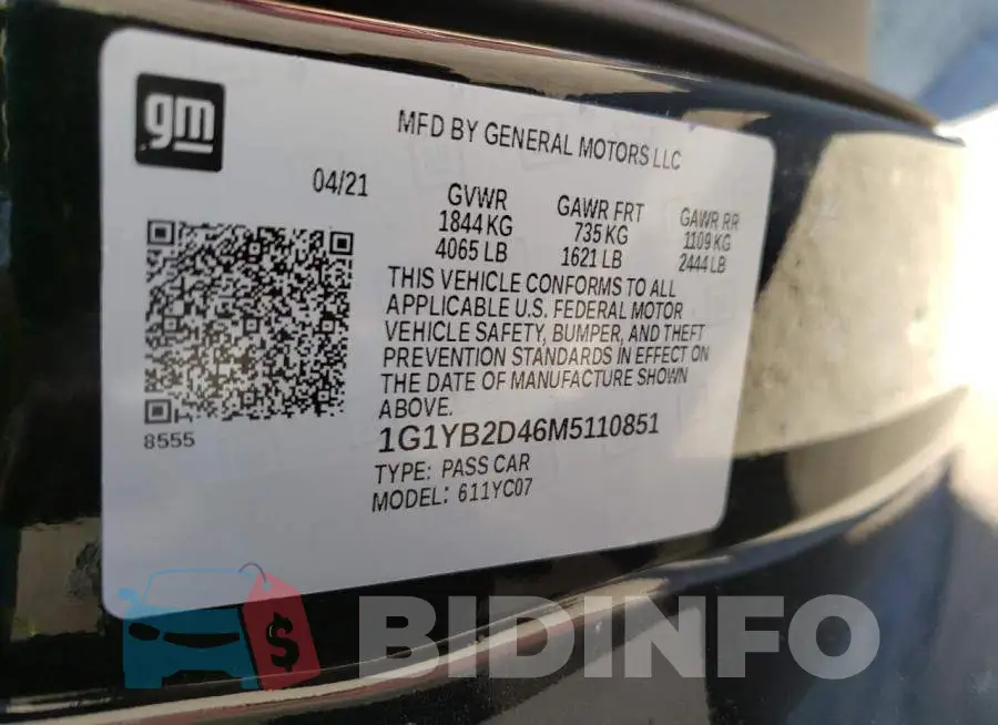 1G1YB2D46M5110851 Photo# 10