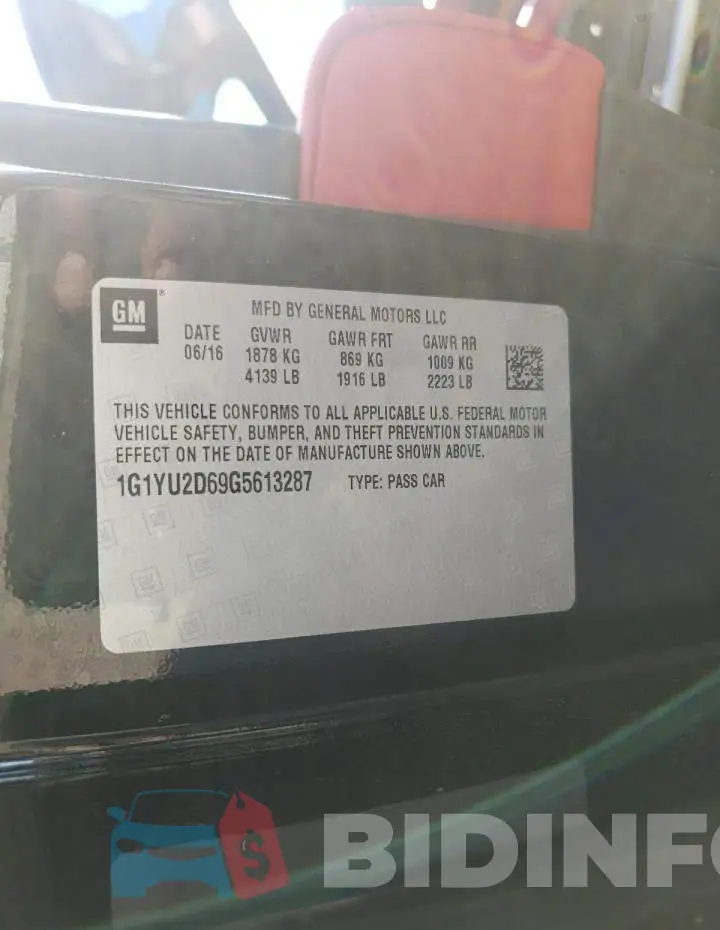 1G1YU2D69G5613287 Photo# 10