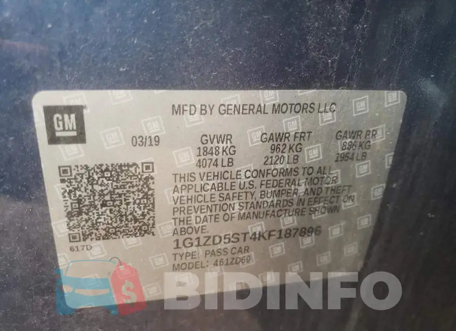 1G1ZD5ST4KF187896 Photo# 10