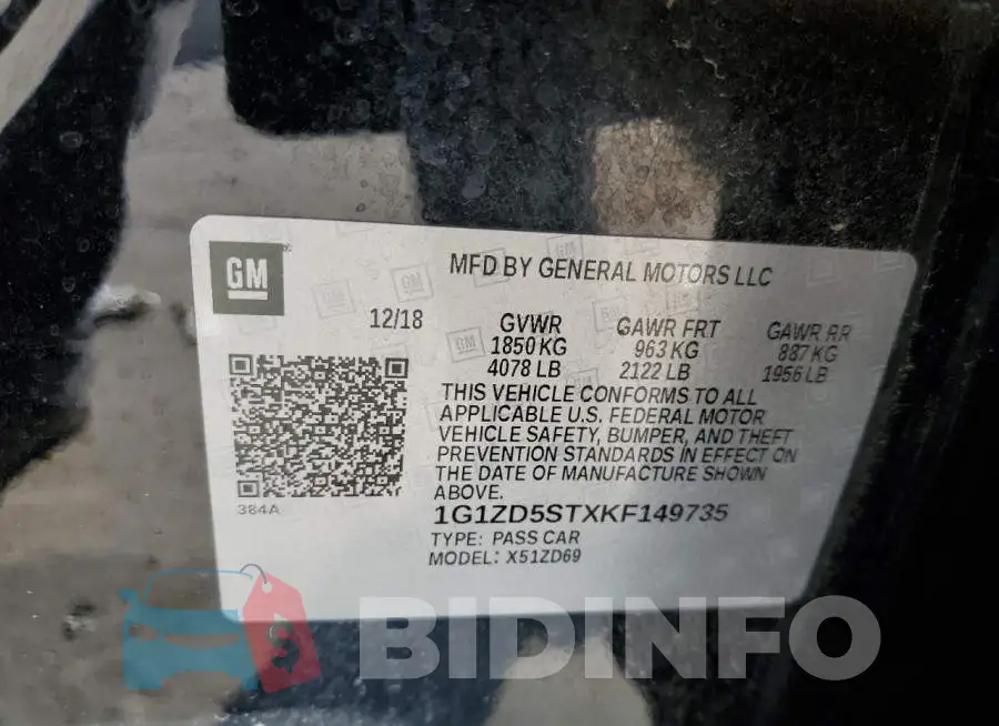 1G1ZD5STXKF149735 Photo# 10