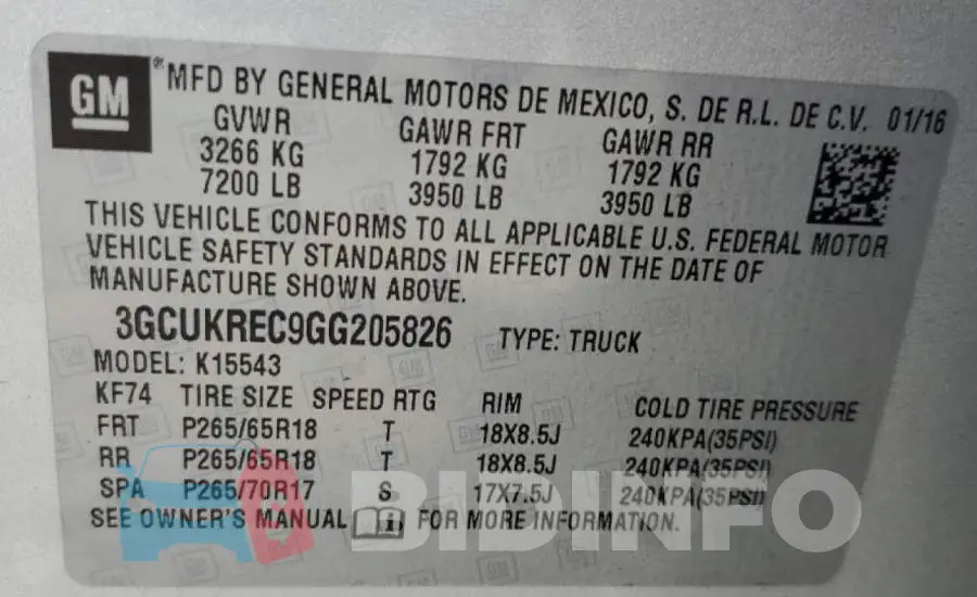 3GCUKREC9GG205826 Photo# 10