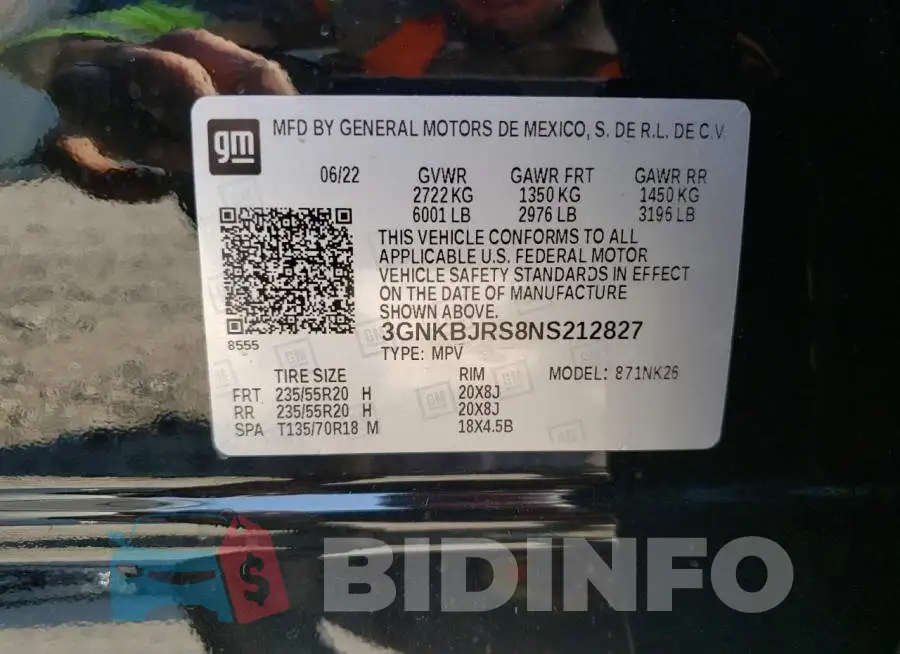 3GNKBJRS8NS212827 Photo# 10