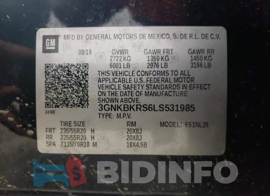 3GNKBKRS6LS531985 Photo# 10