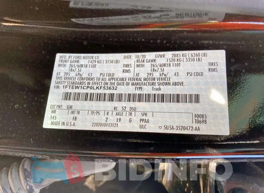 1FTEW1CP0LKF53632 Photo# 10