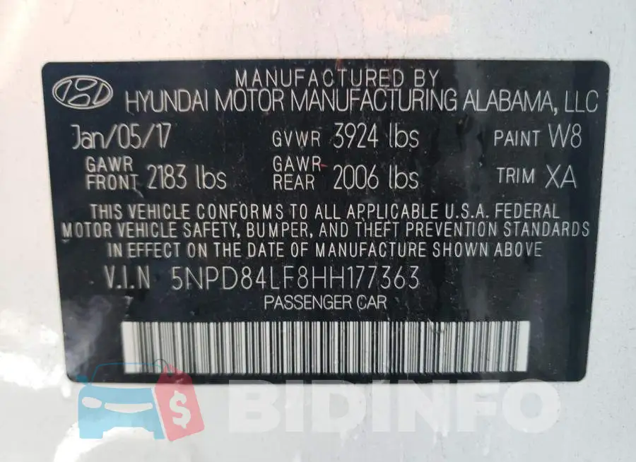 5NPD84LF8HH177363 Photo# 10