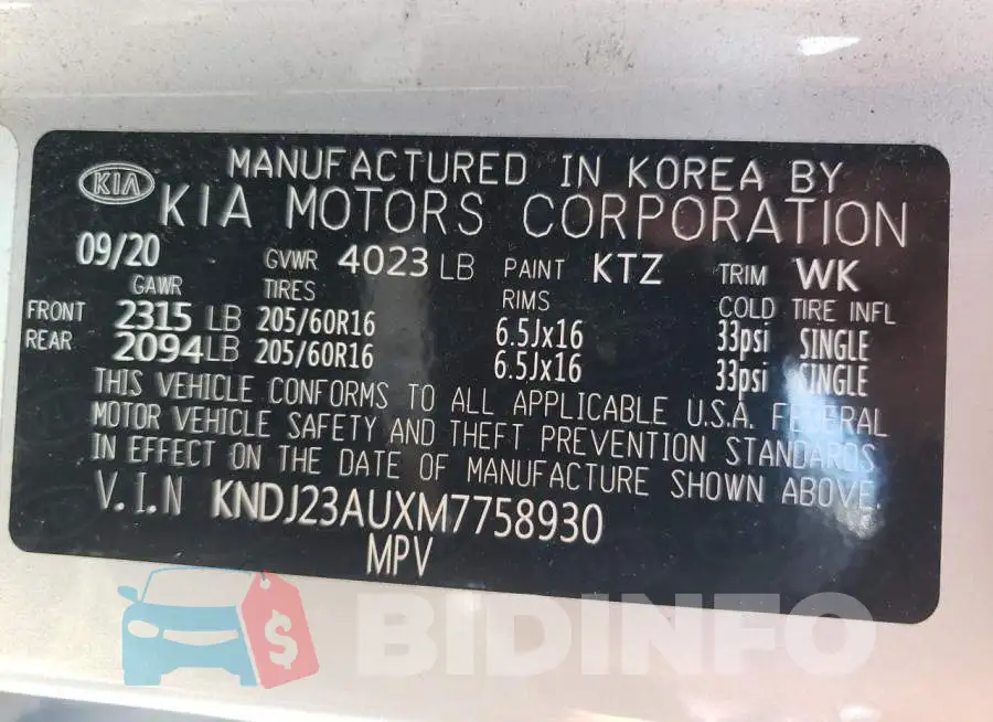 KNDJ23AUXM7758930 Photo# 10