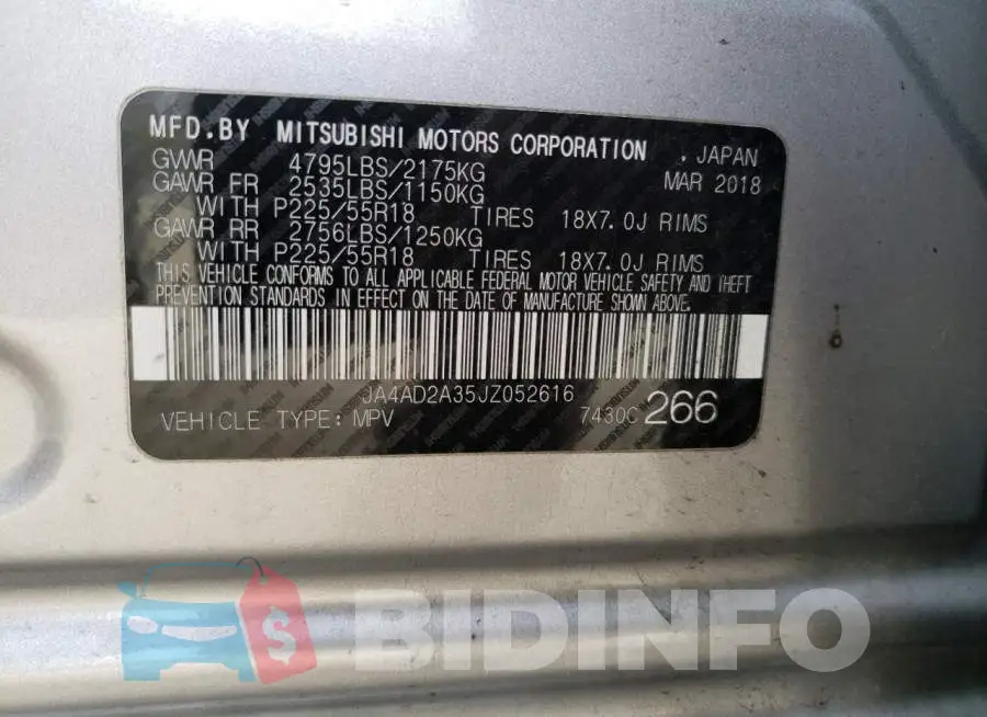 JA4AD2A35JZ052616 Photo# 10
