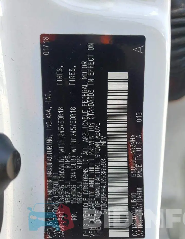 5TDKZRFH4JS536593 Photo# 10