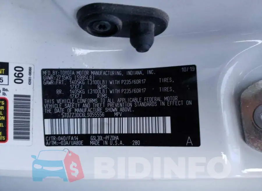 5TDZZ3DC6LS055556 Photo# 10