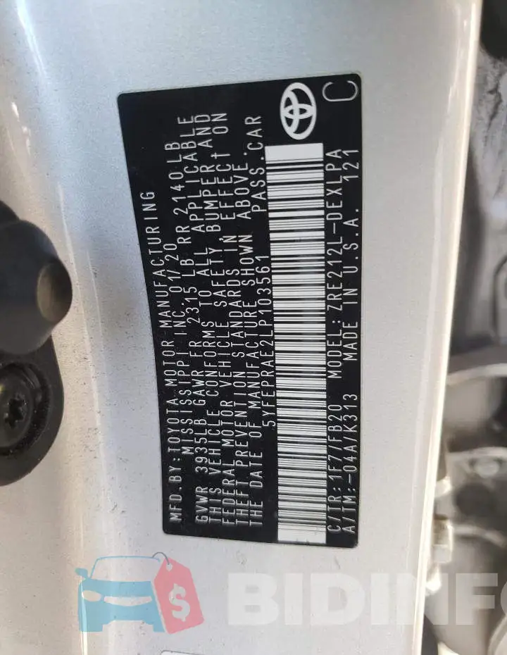 5YFEPRAE2LP103561 Photo# 10